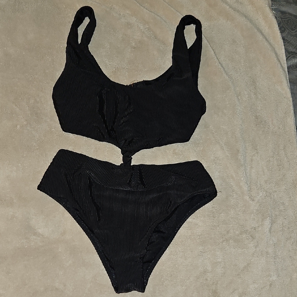 La Hearts Black One Piece Swimsuit